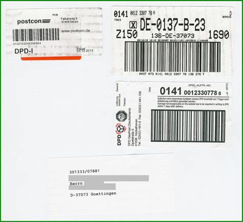 rücksendeetikett leer bei abholung durch hermes